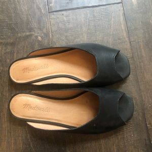 Madewell Black Leather Sandals